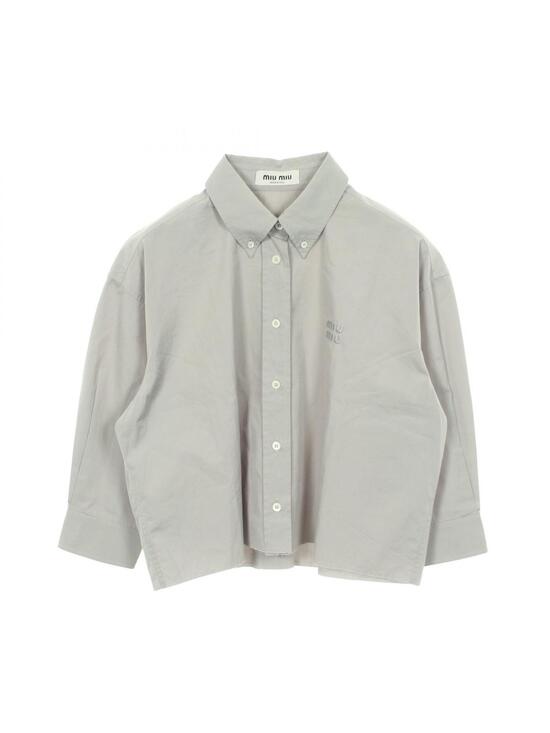 Miu Miu Tops - Miu Logo Embroidered Button- #274910M84B